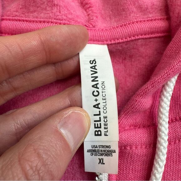 Bella + Canvas Women's 2023 Obsessed Fest Full Zipper Hoodie XL Extra Large Pink - Picture 6 of 16